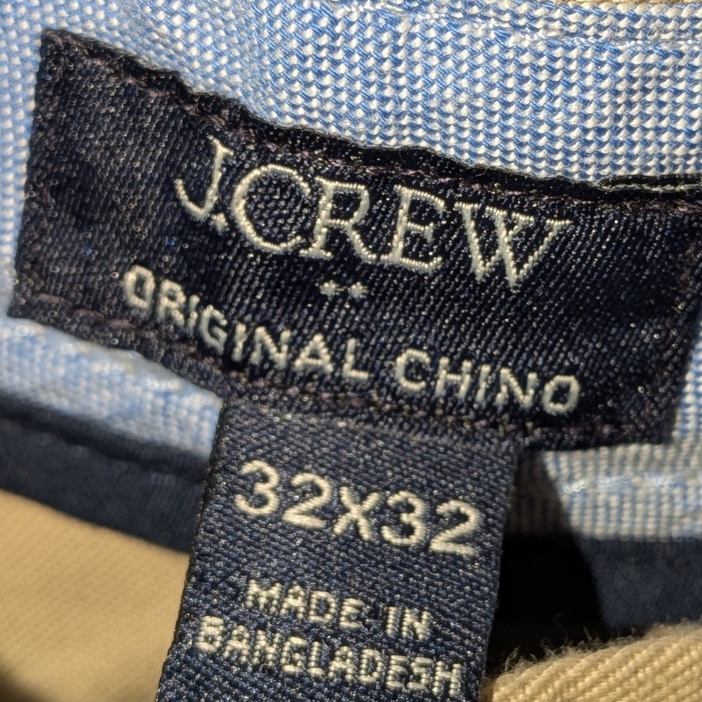 J.Crew Mens Original Chino Straight Leg Pants British Khaki 32x32 CO400 NEW - Picture 4 of 9